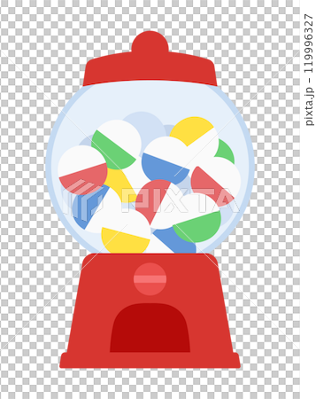 カプセルトイのイラスト_フラット 119996327