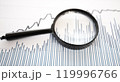 financial reports, analysis and accounting, set of tables and graphs, various items for bookkeeping 119996766
