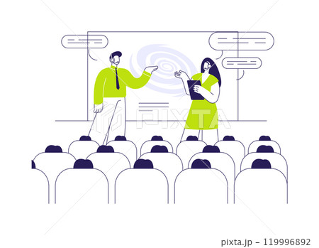 Astrophysics research findings abstract concept vector illustration. Astrophysics research findings abstract concept vector illustration. 119996892