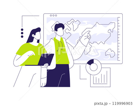 Study the atmosphere motions abstract concept vector illustration. 119996903