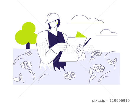Study ecosystem biodiversity abstract concept vector illustration. 119996910