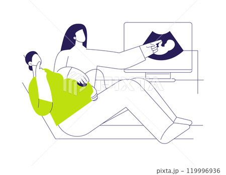 Prenatal ultrasound screening abstract concept vector illustration. 119996936