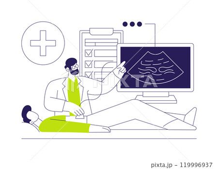 Ultrasound scan abstract concept vector illustration. 119996937