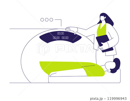CT scan procedure abstract concept vector illustration. 119996943