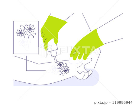 Tattoo removal abstract concept vector illustration. 119996944