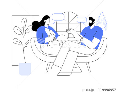 Sharing news isolated cartoon vector illustrations. 119996957