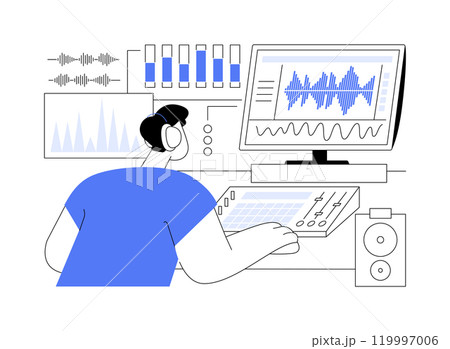 Electronic music isolated cartoon vector illustrations. Electronic music isolated cartoon vector illustrations. 119997006