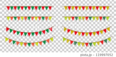 Garland Triangle Flag Set Christmas Colors 119997052