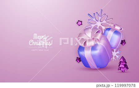 Merry Christmas and happy new year background. Christmas tree, Gift boxes, Christmas balls. Christmas element for web, banners, greeting card, template design. Merry Christmas and happy new year background. Christmas tree, Gift boxes, Christmas balls. Christmas element for web, banners, greeting card, template design. 119997078
