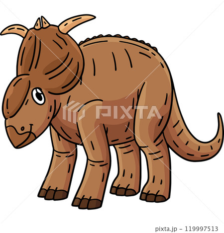 Dinosaur Pachyrhinosaurus Cartoon Colored Clipart Dinosaur Pachyrhinosaurus Cartoon Colored Clipart 119997513