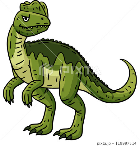 Dinosaur Dilophosaurus Cartoon Colored Clipart Dinosaur Dilophosaurus Cartoon Colored Clipart 119997514