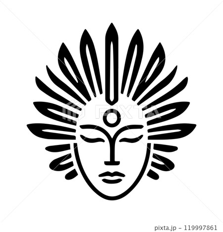 spirit icon or modern line symbol. Vector line art and icon design with bold outline. Black and white Pixel Perfect minimalistic symbol isolated white background. Silhouette simple thin sign 119997861