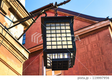 Ancient lantern in Warsaw Ancient lantern in Warsaw 119997956