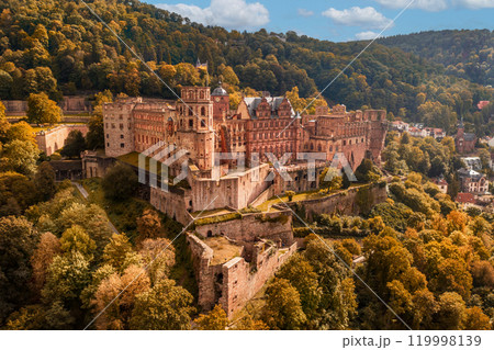 The castle ruin in Heidelberg, Baden Wuerttemberg, Germany, travel destination 119998139