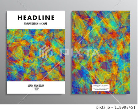 business brochure, template or layout design flyer in A4 size with abstract colorful background. vector illustration 119998451