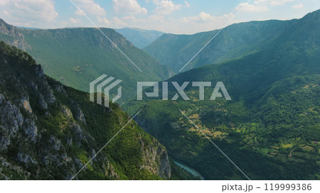 Tara River canyon and mountains 119999386