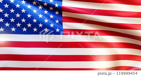 Realistic national American flag closeup 119999454