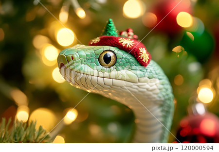 Holiday hat snake with decorations 120000594