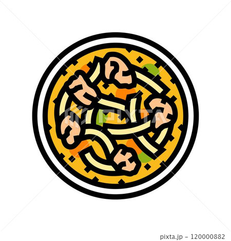 soup chicken food color icon vector illustration 120000882