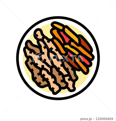 fajitas chicken food color icon vector illustration 120000889
