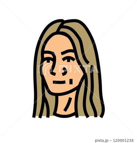 confident woman expression color icon vector illustration 120001238