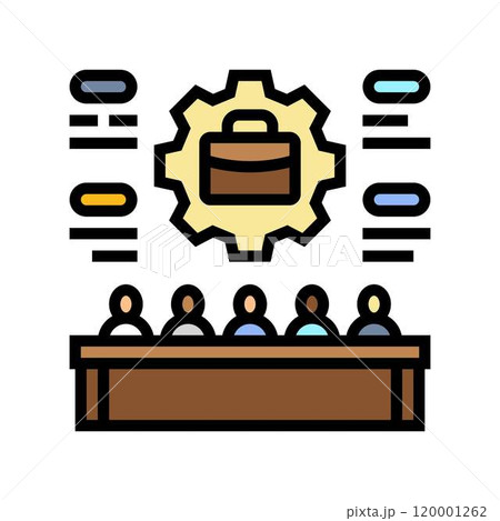 shareholder meeting corporate law color icon vector illustration 120001262