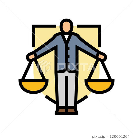 legal ethics corporate law color icon vector illustration legal ethics corporate law color icon vector illustration 120001264