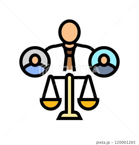 arbitration corporate law color icon vector illustration arbitration corporate law color icon vector illustration 120001265