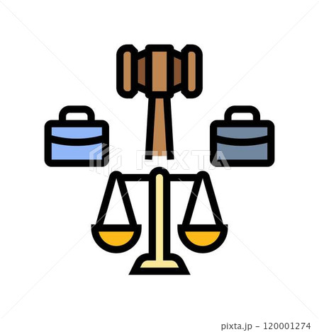 business litigation corporate law color icon vector illustration business litigation corporate law color icon vector illustration 120001274