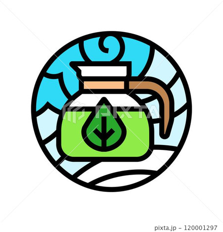herbal tea ayurveda color icon vector illustration 120001297