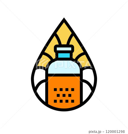 oil therapy ayurveda color icon vector illustration 120001298