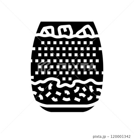 chia pudding raw foodist glyph icon vector illustration 120001342