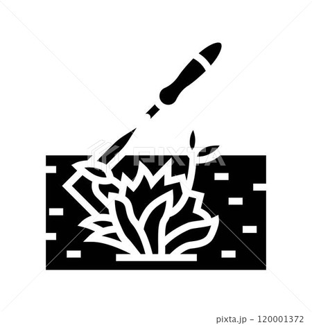 weeding garden maintenance glyph icon vector illustration weeding garden maintenance glyph icon vector illustration 120001372