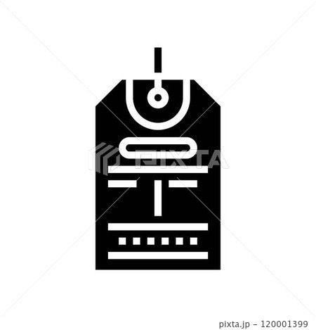 garment tag dressmaking fashion glyph icon vector illustration 120001399