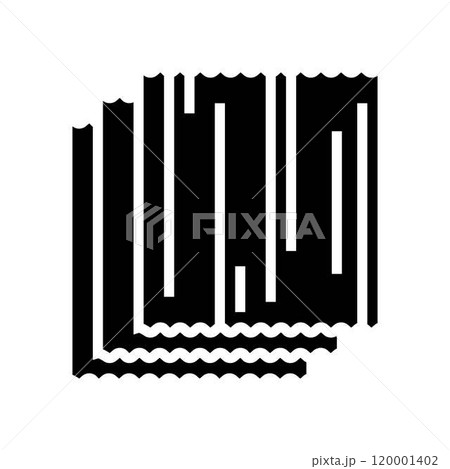 lining fabric dressmaking fashion glyph icon vector illustration 120001402