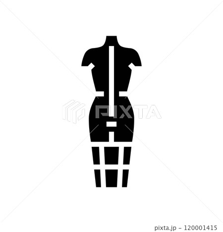 dress mannequin dressmaking fashion glyph icon vector illustration 120001415