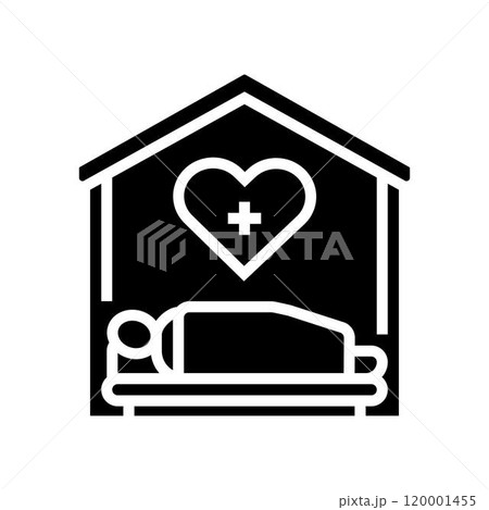 palliative care cancer treatment glyph icon vector illustration 120001455