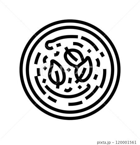 soup raw foodist line icon vector illustration 120001561