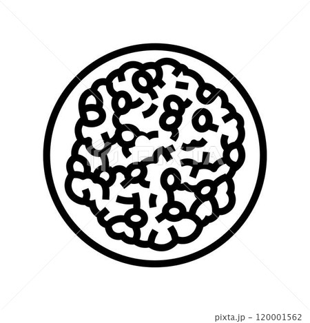 granola raw foodist line icon vector illustration 120001562