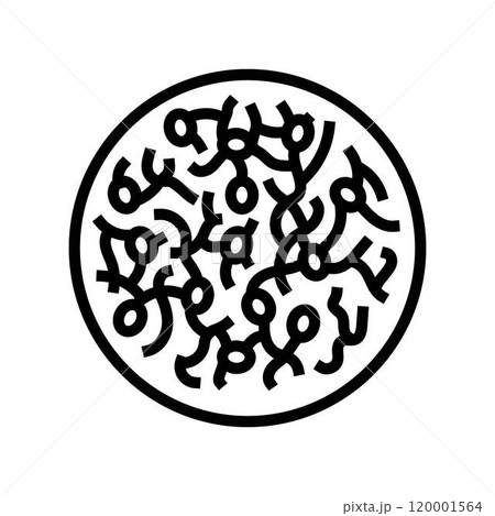 sprouted grains raw foodist line icon vector illustration 120001564