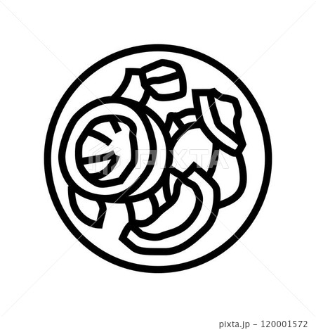 coconut raw foodist line icon vector illustration 120001572