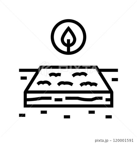 bed preparation garden maintenance line icon vector illustration 120001591