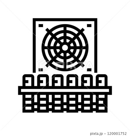 cooling system cryptocurrency mining line icon vector illustration cooling system cryptocurrency mining line icon vector illustration 120001752