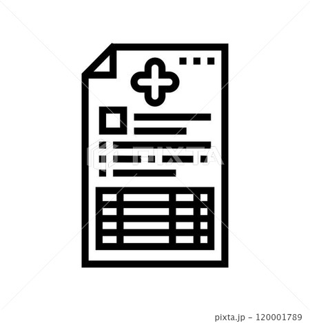 treatment plan cancer line icon vector illustration treatment plan cancer line icon vector illustration 120001789
