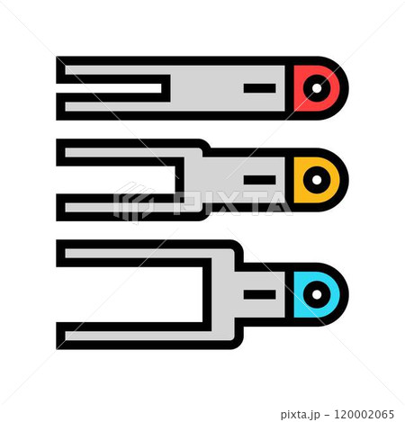 pleating tool dressmaking fashion color icon vector illustration 120002065
