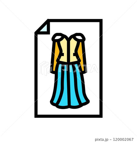 sketch dressmaking fashion color icon vector illustration sketch dressmaking fashion color icon vector illustration 120002067