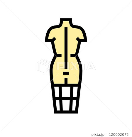 dress mannequin dressmaking fashion color icon vector illustration dress mannequin dressmaking fashion color icon vector illustration 120002073