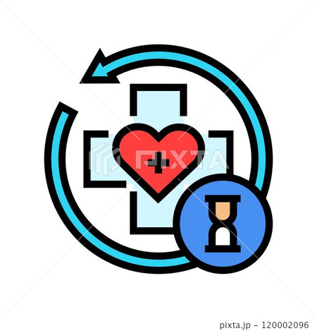 recovery cancer treatment color icon vector illustration recovery cancer treatment color icon vector illustration 120002096