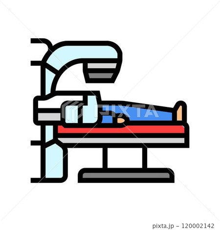 radiation therapy cancer treatment color icon vector illustration radiation therapy cancer treatment color icon vector illustration 120002142