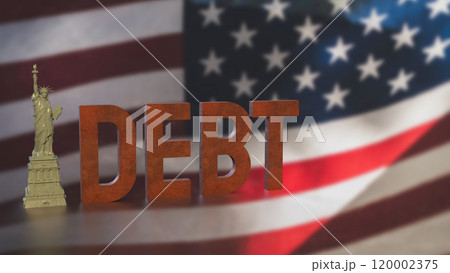 The Statue of Liberty and debt rusty for Business concept 3d rendering. The Statue of Liberty and debt rusty for Business concept 3d rendering. 120002375